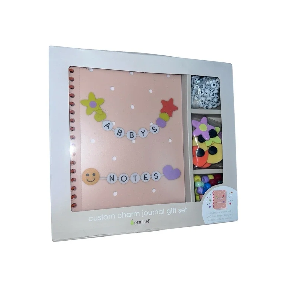 Pearhead Custom Charm Journal Gift Set